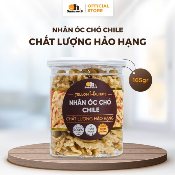 Nhân óc chó vàng Chile OH SMILE NUTS - hũ 165g