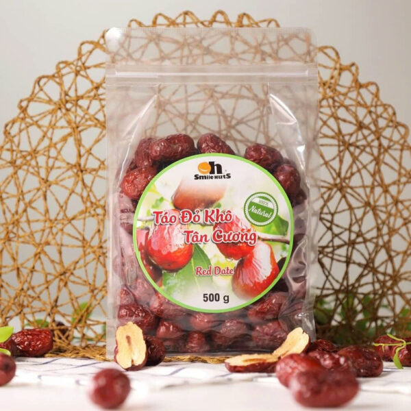 Táo đỏ khô Tân Cương Oh Smile 500gr - Thức Ăn Chất Lượng - Food