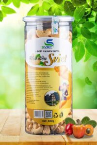 Hạt điều rang muối tách vỏ lụa Sviet - hộp 500gr, hạt điều Bình Phước