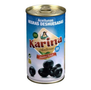 Trái oliu Karina đen tách hạt Pitted Black olive 350g - Tây Ban Nha