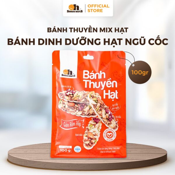Bánh Thuyền Hạt Dinh Dưỡng Oh Smile Nuts - Túi 100g