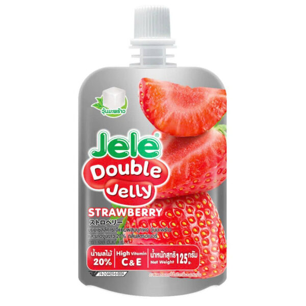 Thạch Trái Cây Jele Double Jelly Hương Dâu - Gói 125g
