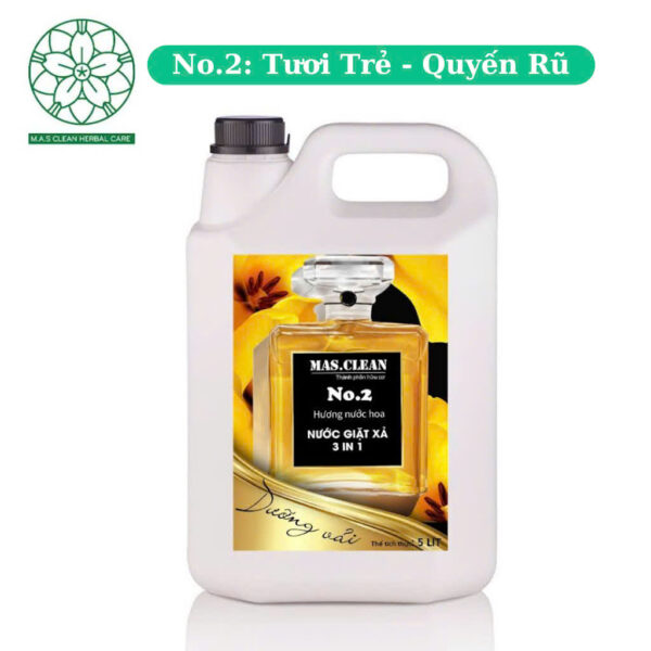 Nước giặt hữu cơ Mas.Clean hương nước hoa No.2 - can 5L