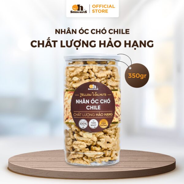 Nhân óc chó vàng Chile OH SMILE NUTS - hũ nhựa 350g