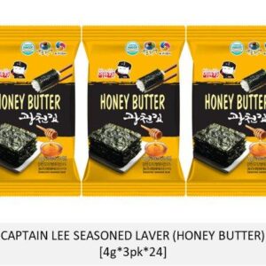 Rong Biển Ăn Liền Captain Lee Vị Bơ Mật Ong - Lốc 12g (3 gói x 4g)