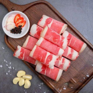 Gầu bò Mỹ, cắt lát cuộn (khay 500gr)