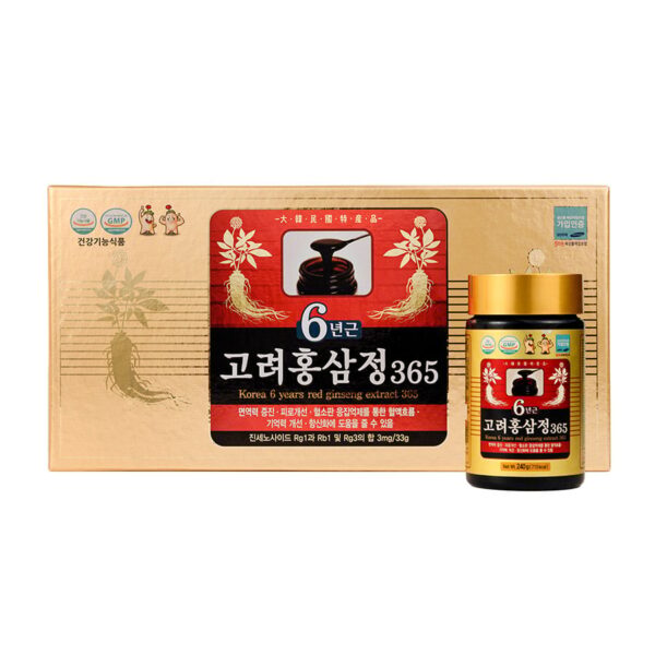 Cao Hồng Sâm 365 Hàn Quốc Daehan - Hộp 4 Lọ x 240g