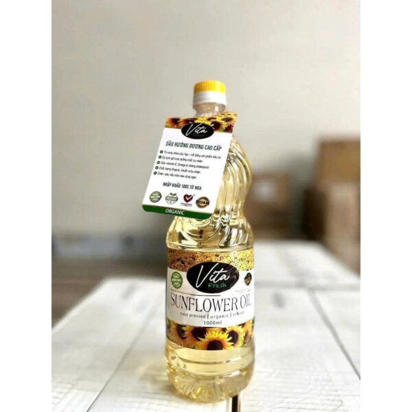 Dầu hướng dương cao cấp vita organica - Chai 1 Lít