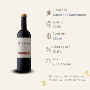 Rượu Vang Đỏ Dogma Cabernet Sauvignon 750ml Viña Aromo 13.5%