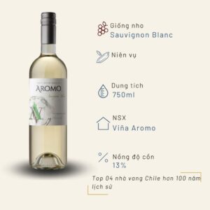 Rượu vang trắng Chile Aromo Varietal Sauvignon Blanc 13%