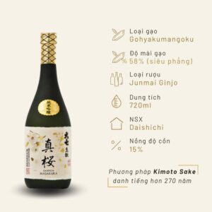 Rượu Sake Daishichi Masakura 58 Junmai Ginjo 720ml 15%